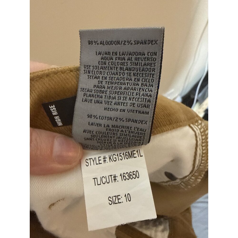 Kut From The Kloth High Rise Meg Fab Ab Wide Leg Corduroy Pants Size 10 Brown - Picture 4 of 8